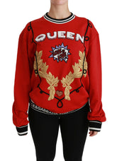 Dolce & Gabbana Red Queen Sequined Love Pullover Sweater -   -  Dolce & Gabbana.